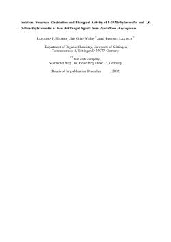 Isolation, Structure Elucidation and Biological Activity of 8