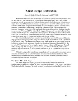 Shrub-steppe Restoration - Native Plant Landscaping and Restoration
