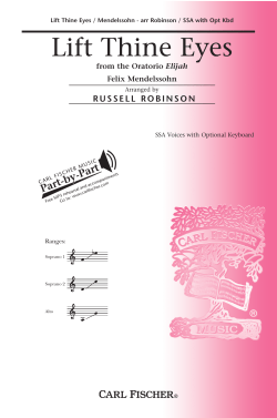 Lift Thine Eyes - Pine Lake Music