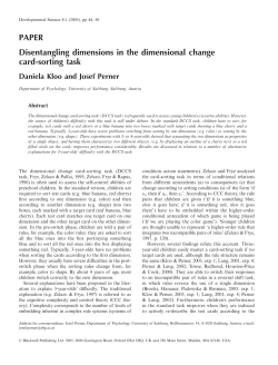 PAPER Disentangling dimensions in the dimensional
