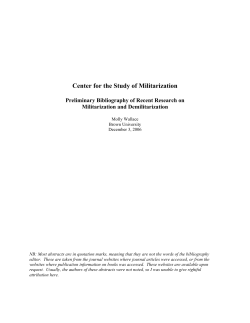 Center for the Study of Militarization