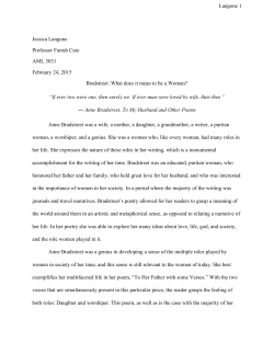 Langone 1 Jessica Langone Professor Farrah