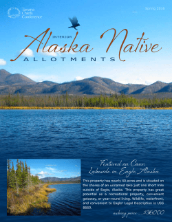 Featured on Cover: Lakeside in Eagle, Alaska