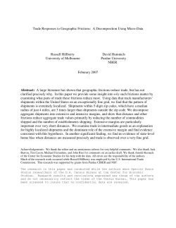 Trade Responses to Geographic Frictions: A Decomposition Using