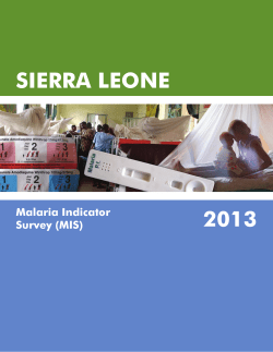 Sierra Leone Malaria Indicator Survey 2013 [MIS15]