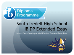 EE Lesson 4- Choosing a World Studies Topic.key