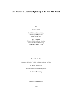 The Practice of Coercive Diplomacy in the Post