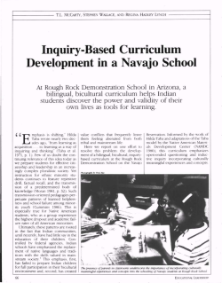 Inquiry-Based Curriculum Development in a Navajo School