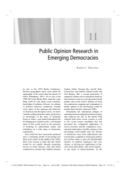 Public Opinion Research in Emerging Democracies