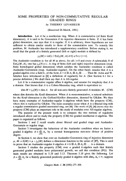 Some properties of non-commutative regular graded rings