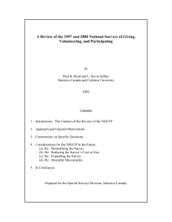 Section 2: Formal Volunteering Tasks