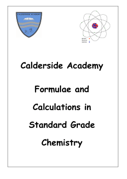 Calculations Booklet