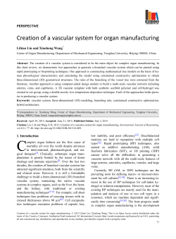 Creation of a vascular system for organ manufacturing