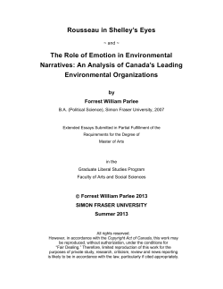 Rousseau in Shelley`s Eyes