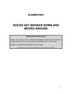 elementary rocks get broken down and moved around