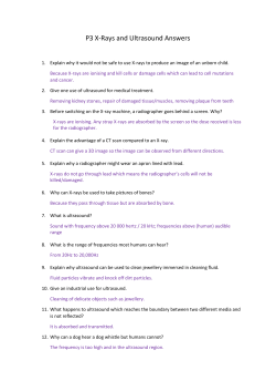P3 X-Rays and Ultrasound Answers