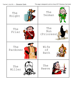 The Knight The Yeoman The Friar The Nun
