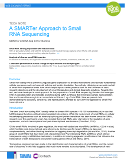 A SMARTer Approach to Small RNA Sequencing
