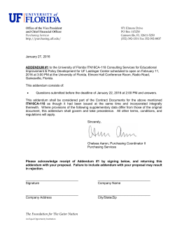 Addendum - University of Florida
