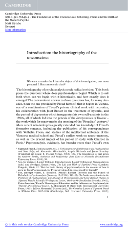 Introduction: the historiography of the unconscious