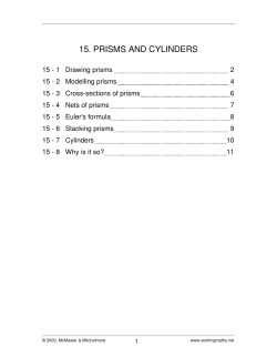 15. prisms and cylinders