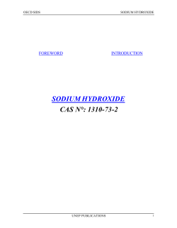 SODIUM HYDROXIDE CAS N&deg;: 1310-73-2