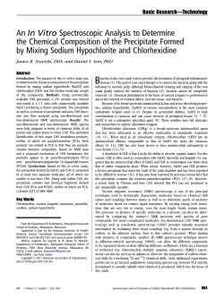 An In Vitro Spectroscopic Analysis to Determine the Chemical