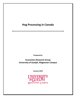 Hog Processing in Canada