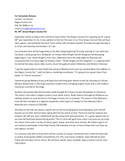 For Immediate Release Contact: Lisa Dennis Rogers County Fair