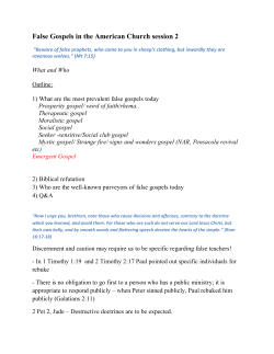 False Gospels in the American Church session 2