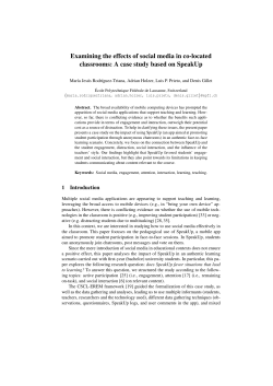 Examining the effects of social media in co-located