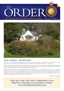 The Order Summer 2016 - Order of Australia Association
