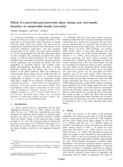 Effects of a perovskite-post perovskite phase change near core
