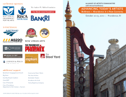 advancing today`s artists - Alliance of Artists Communities