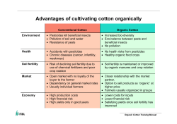 Advantages of cultivating cotton organically