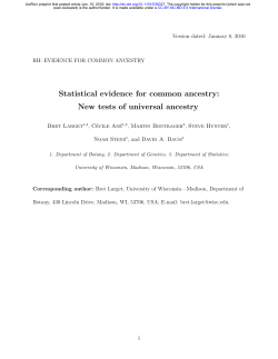 Statistical evidence for common ancestry: New tests of