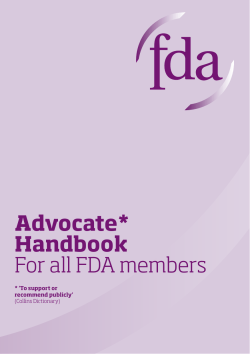 FDA Advocate Handbook