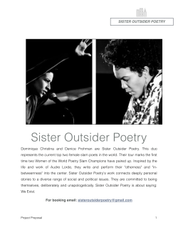 Sister Outsider Poetry Proposal