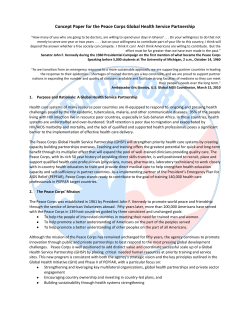 Concept paper on the Peace Corps Global Health Partnership