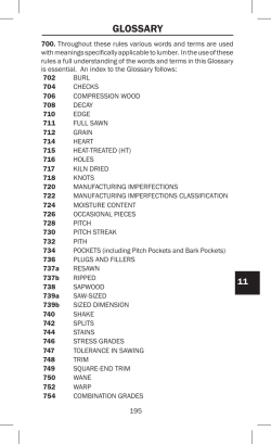 Sect. 11) Glossary - National Lumber Grades Authority