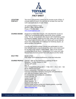 fact sheet - Toiyabe Golf Club