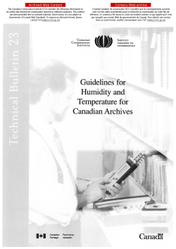 Technical Bulletin 23: Guidelines for Humidity and