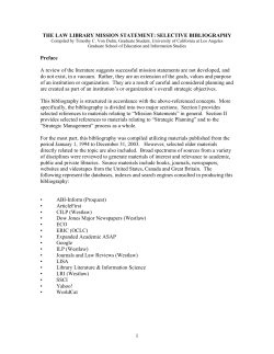 1 THE LAW LIBRARY MISSION STATEMENT