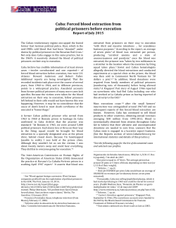 Cuba: Forced blood extraction from political