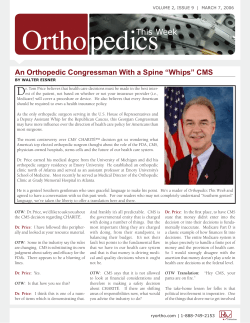 An Orthopedic Congressman With a Spine &ldquo;Whips&rdquo; CMS