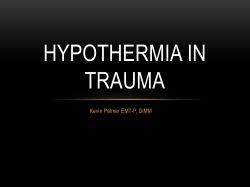 Hypothermia in trauma