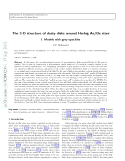 The 2-D structure of dusty disks around Herbig Ae/Be stars, I
