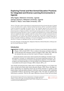 Exploring Formal and Non-formal Education Practices for Integrated