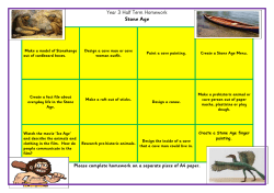 Year 3 Half Term Homework Stone Age