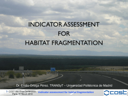 Indicator assessment for habitat fragmentation